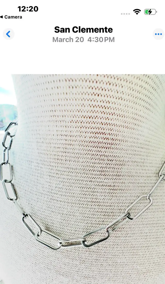 Paperclip Stainless Link Chain Necklace 16”