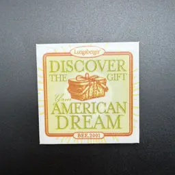 Vintage Longaberger Button Pin Pinback Bee 2001 Basket Dresden Ohio