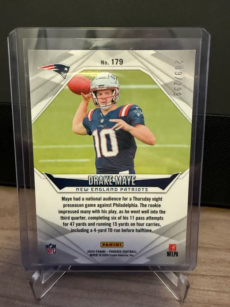 Drake Maye 2024 Panini Phoenix Hyper Logo/299