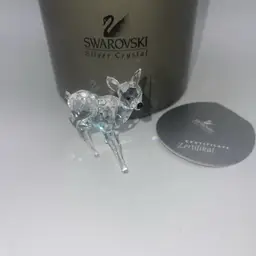 Swarovski Crystal Fawn Baby Deer Figurine 235045 Made In Austria Retired w/Box