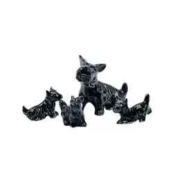 4pc MINIATURE SCOTTIE
DOG FIGURINES Germany