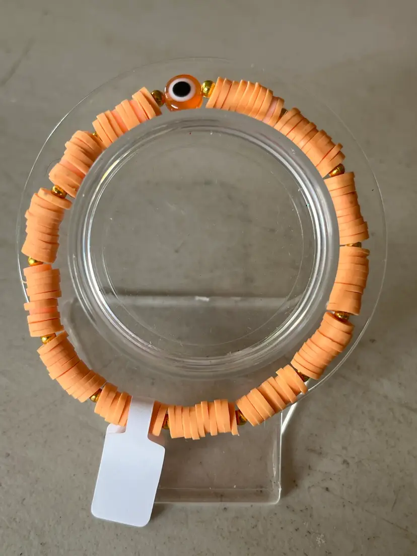 Light Orange Evil Eye Bracelet