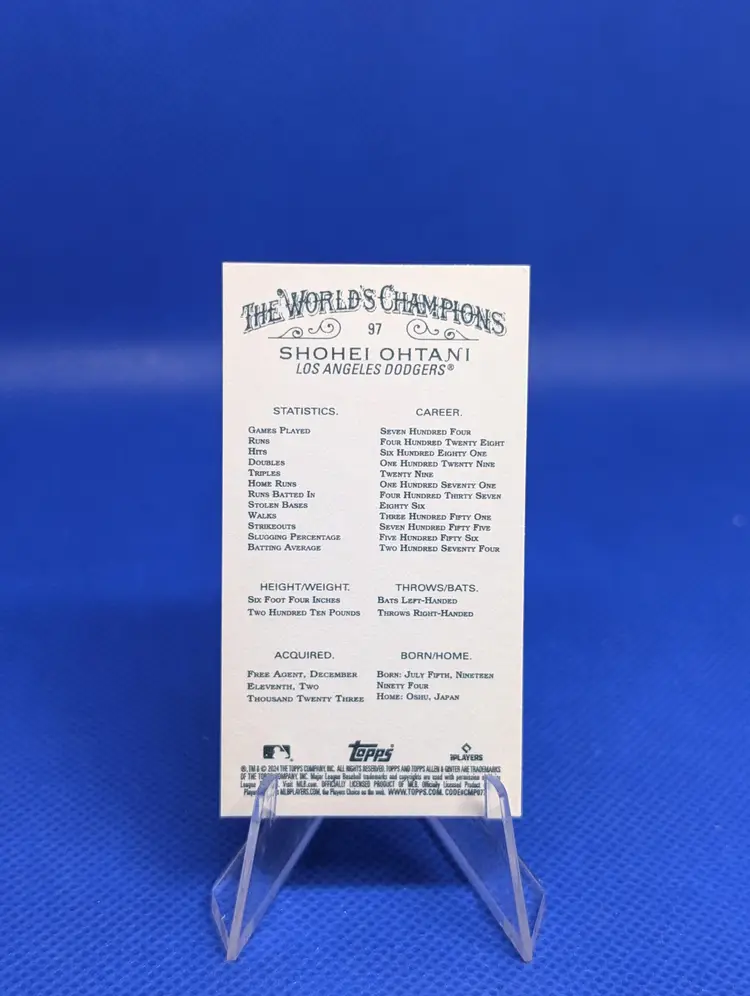 2024 Topps Allen & Ginter Shohei Ohtani Dodgers Black Mini