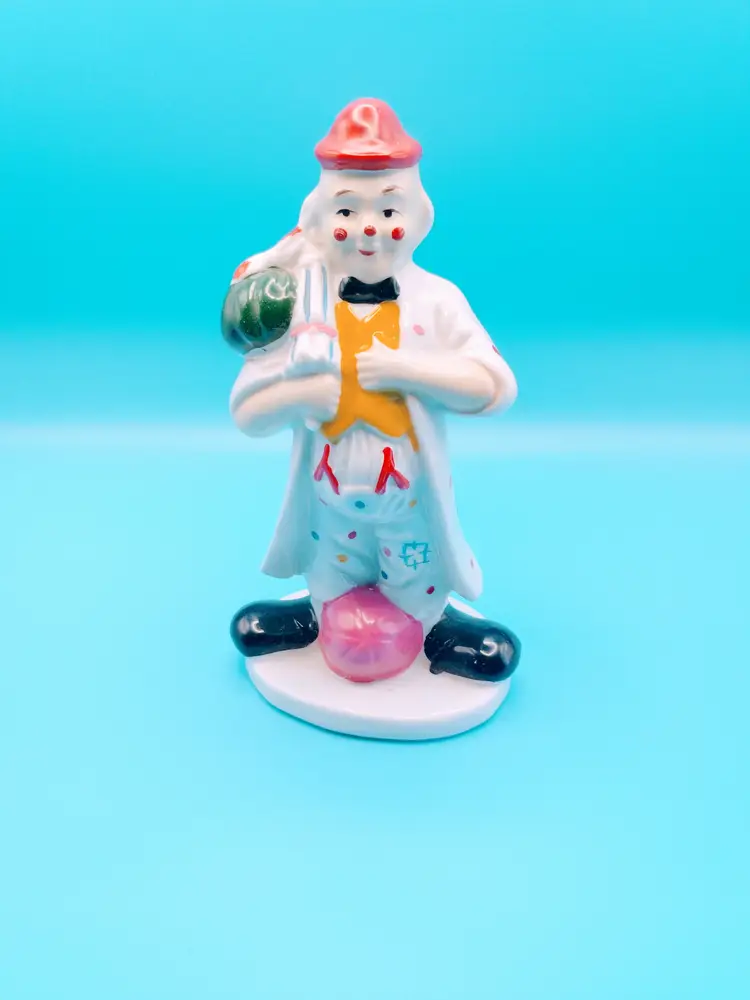 Vintage 1960s Hand Painted Porcelain Sophia Ann Hobo Clown