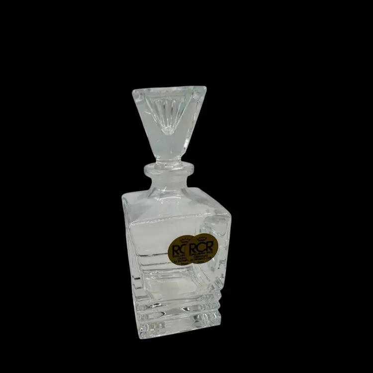 Vintage ROYAL ROCK CRYSTAL RCR ITALIAN Cut Lead PERFUME BOTTLE, Empty