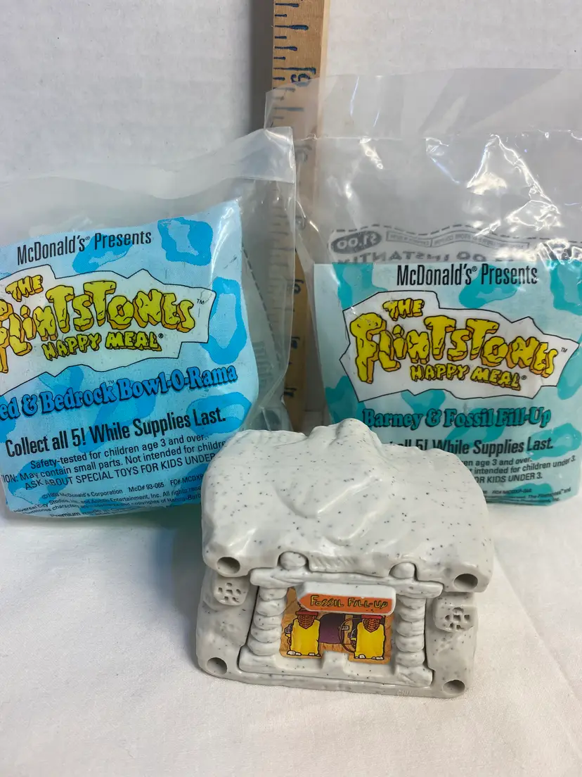 Vintage 1993 Flinstone McDonalds Toys New and Used