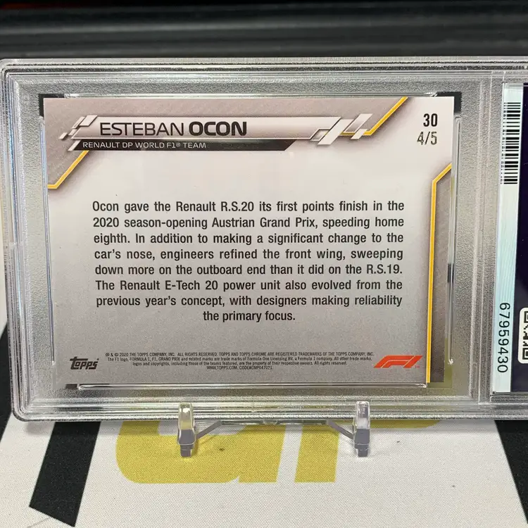 2020 Topps Sapphire Esteban Ocon Red PSA 10 #30