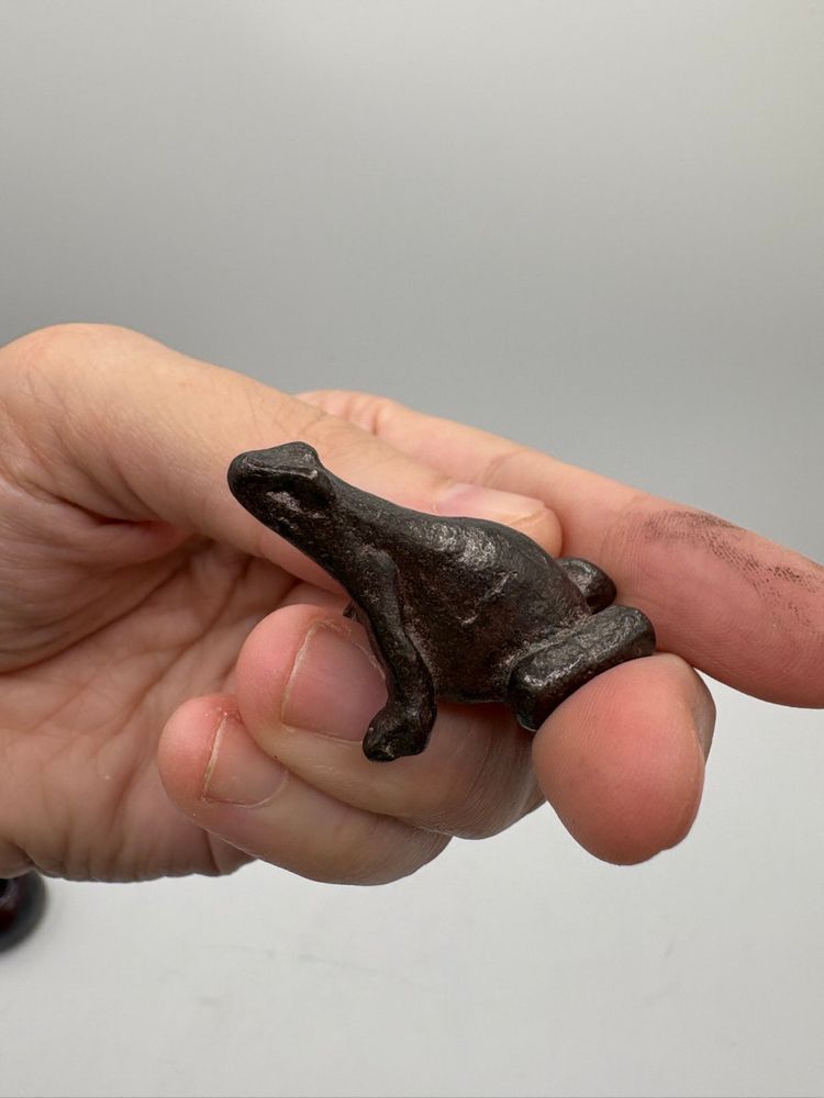 Miniature Bronze Frog Signed 1”