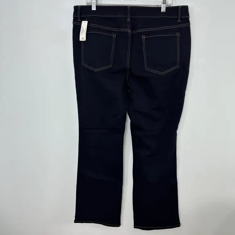 No Boundaries Ladies Mid Rise Boot Cut Dark Wash Blue Jeans Size Juniors 19 NWT