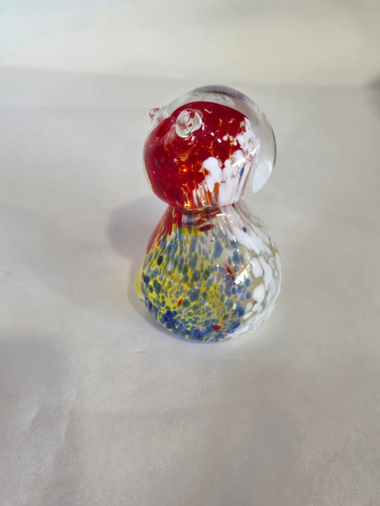 Vintage Multi Color Glass Cat Figure