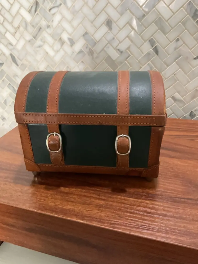 Green Bear Baggage Leather  Mini Trunk