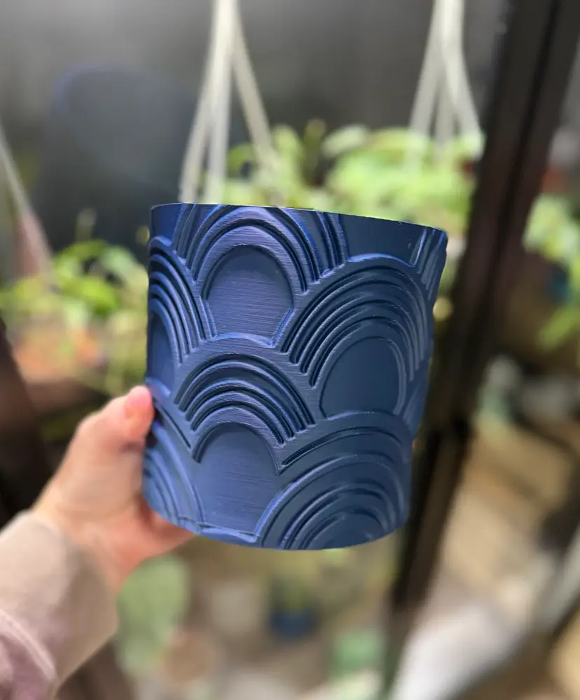#36 3D printed pot no drainage 4.75 x 5.25