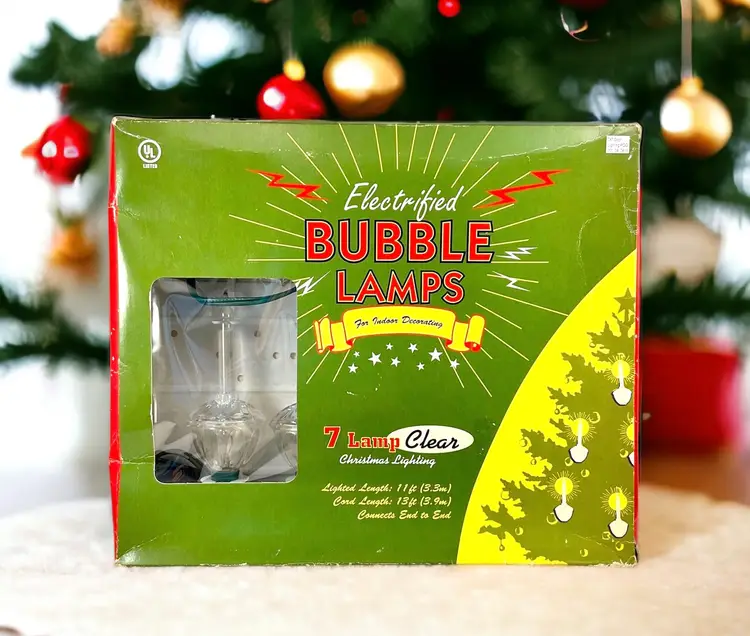 Electrified Bubble Lamps 7 Clear Lamps Christmas Lighting Indoor Decoration NIB