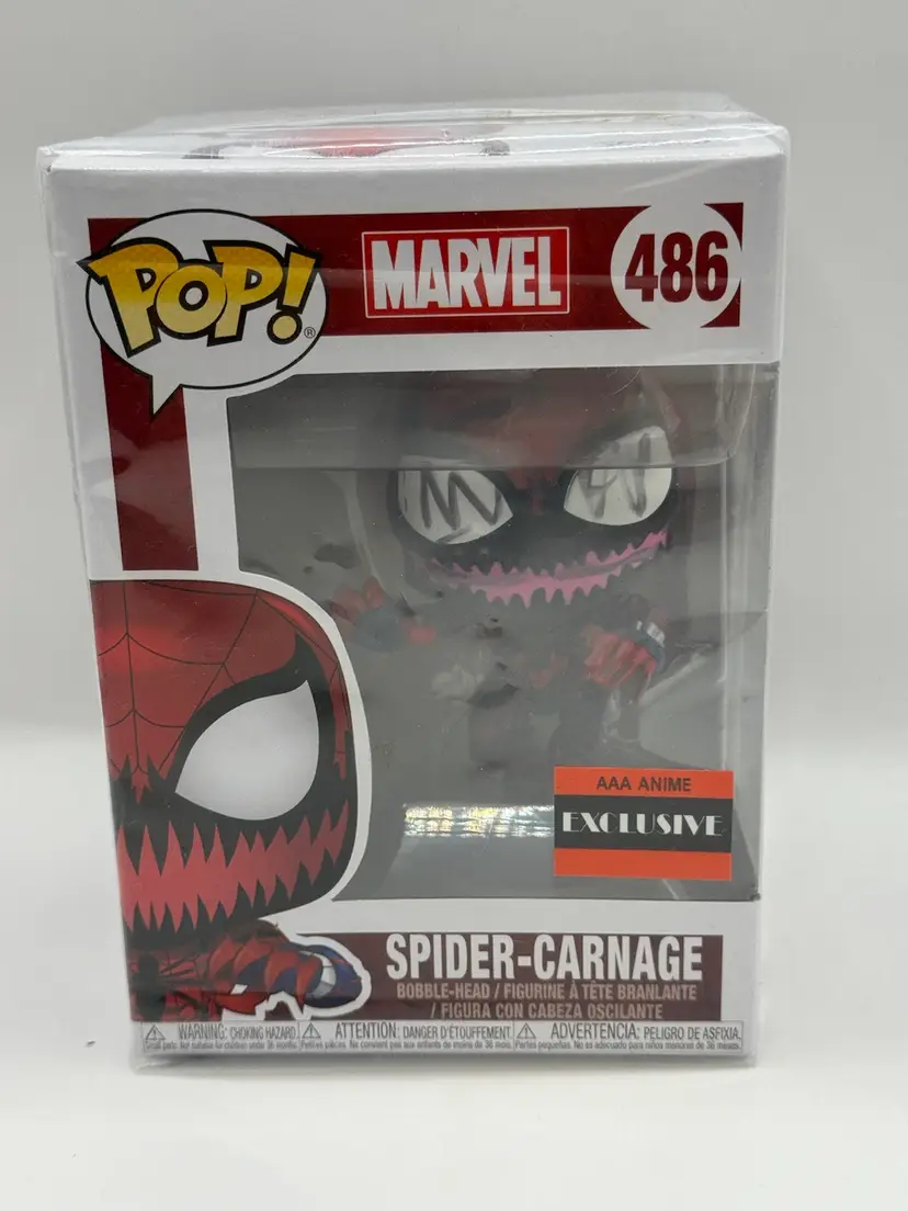 Funko Pop Spider-Carnage 486 - Marvel  - Vinyl - AAA Anime Exclusive + PROTECTOR