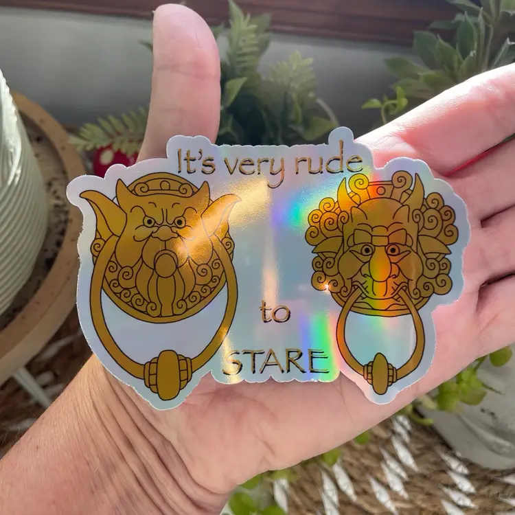 Labyrinth Sticker Set Of 2 (Hoggle/Door Knockers)