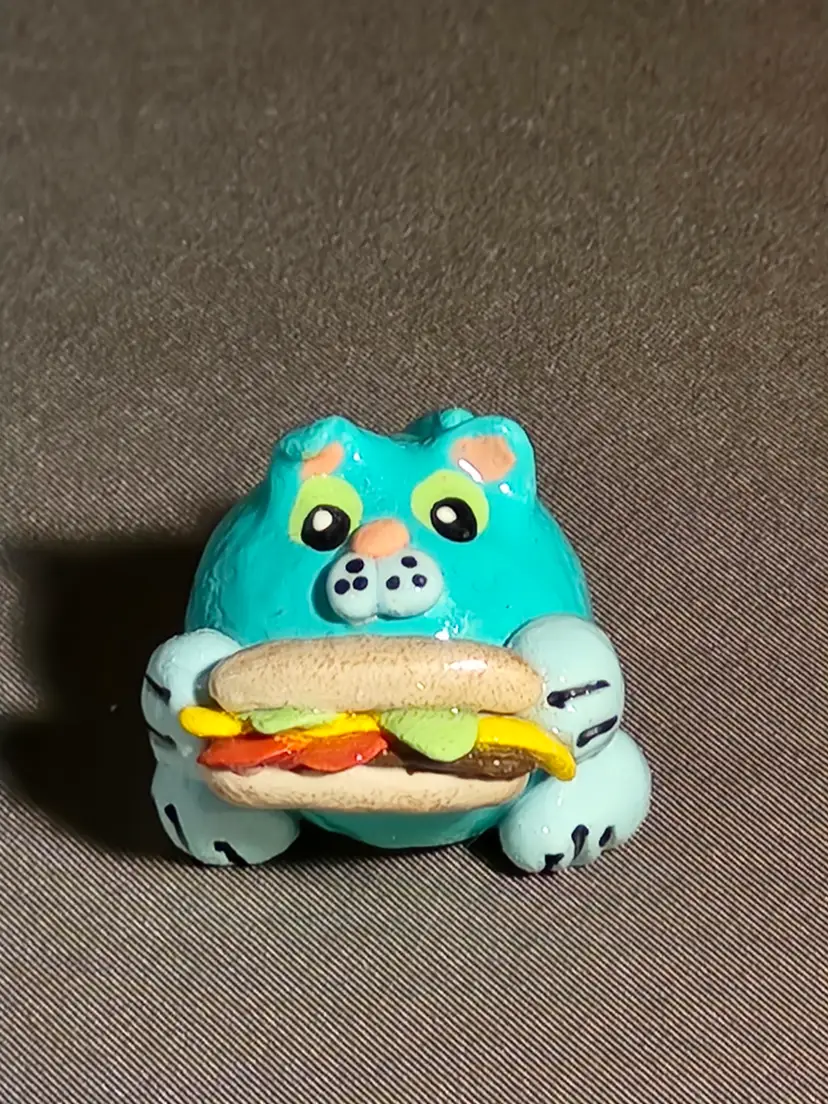 Shirley's Cats - Teal with Sub Sandwich