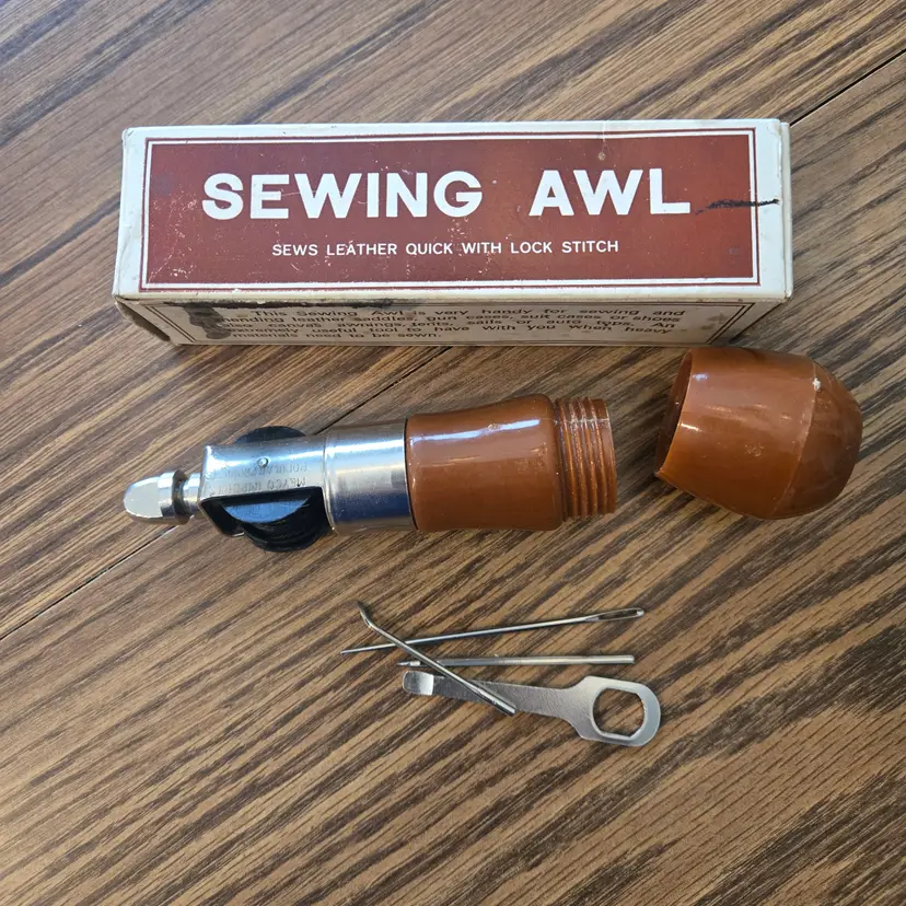 Richard's Sewing Awl No. 1331 - Leather Tool - w/instructions & tools