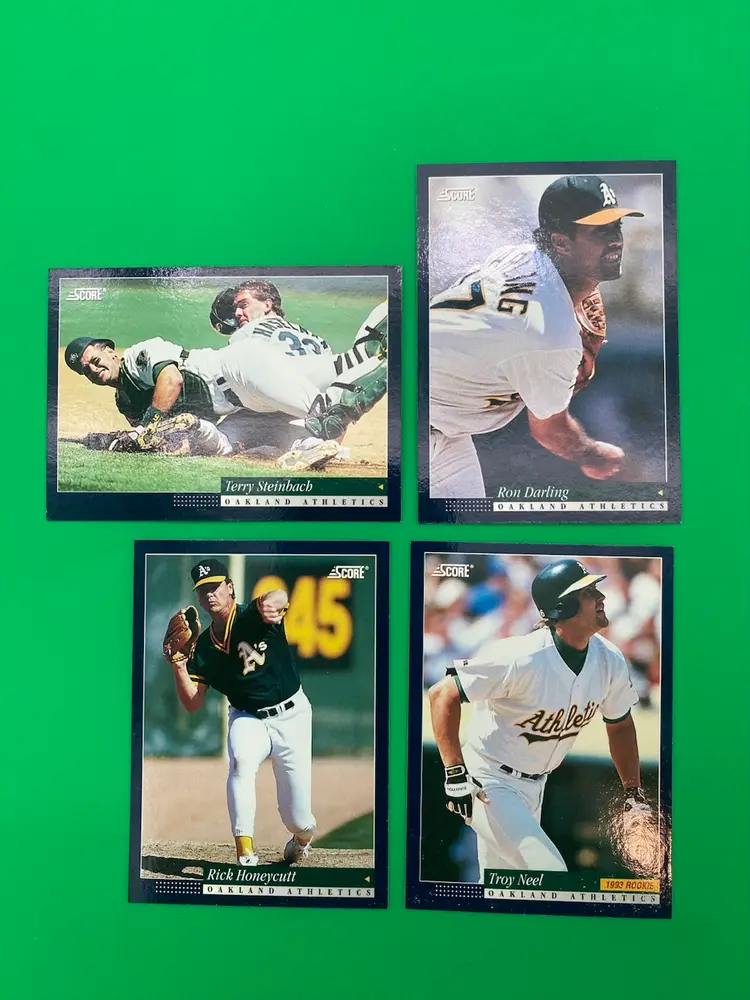 Score 1994 MLB Oakland Athletics Lot of 14 Different Trading Cards