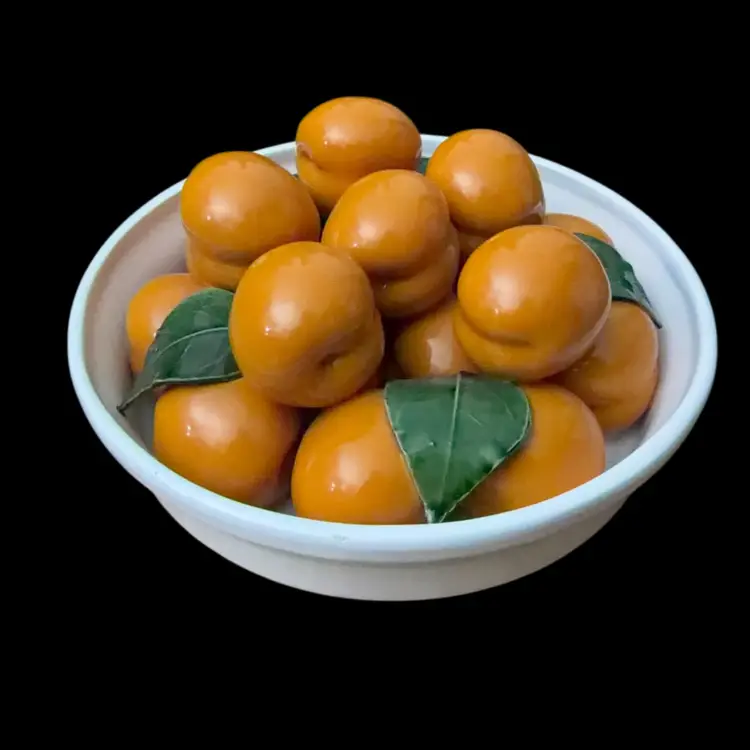 Rare Bertinazzo Italy Vintage Ceramic Fruit Bowl Peaches