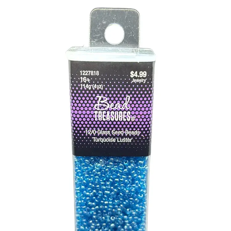 Turquoise Luster Bead Treasures 12/0 Glass Seed Beads