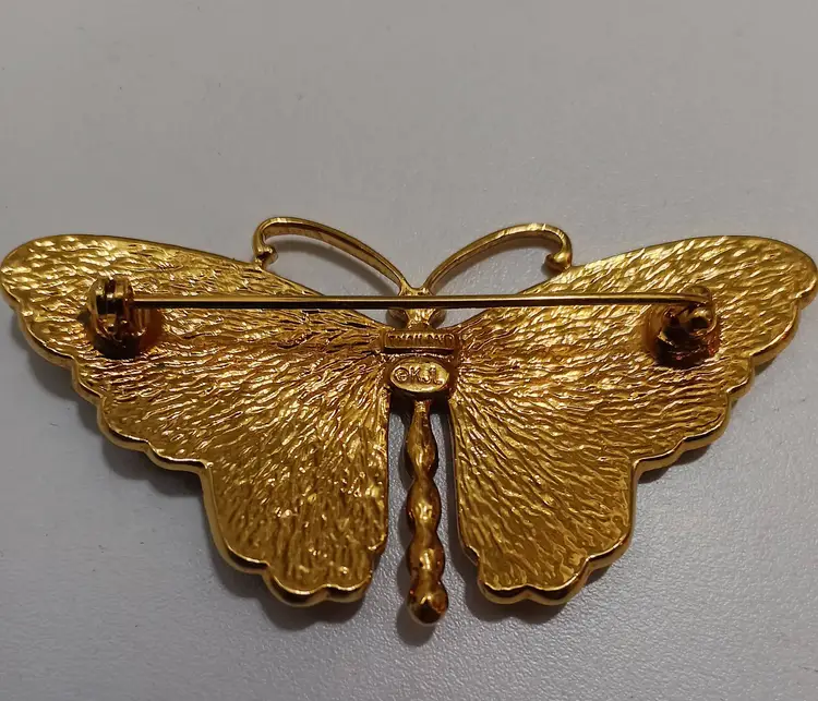 Vintage KJL Butterfly Brooch