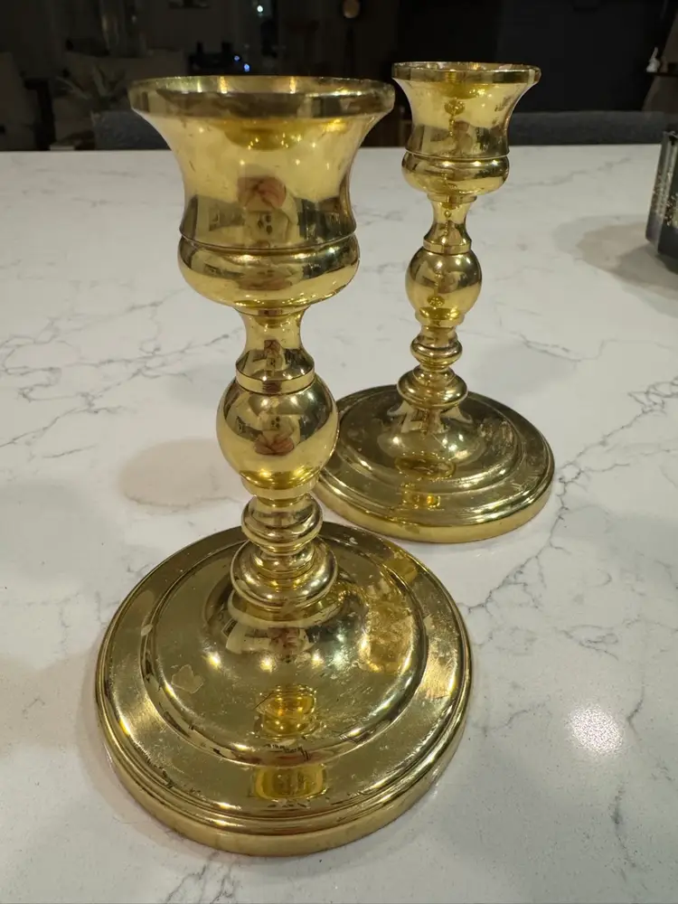 Vintage Brass Candle Holders