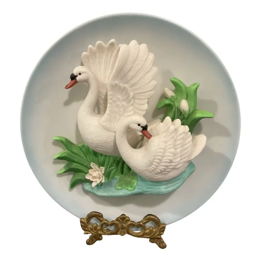 1988 “Swans” 3D Collector Plate