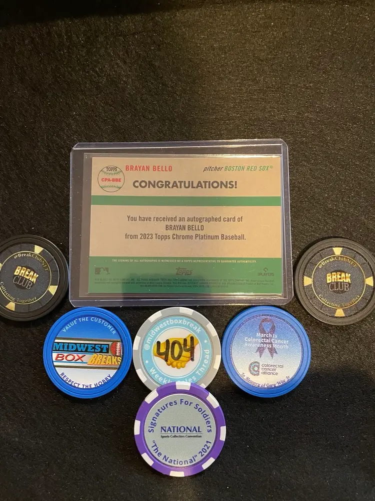 2023 Topps Chrome Platinum Brayan Bello Auto 106/150 CPA-BBE RedSox