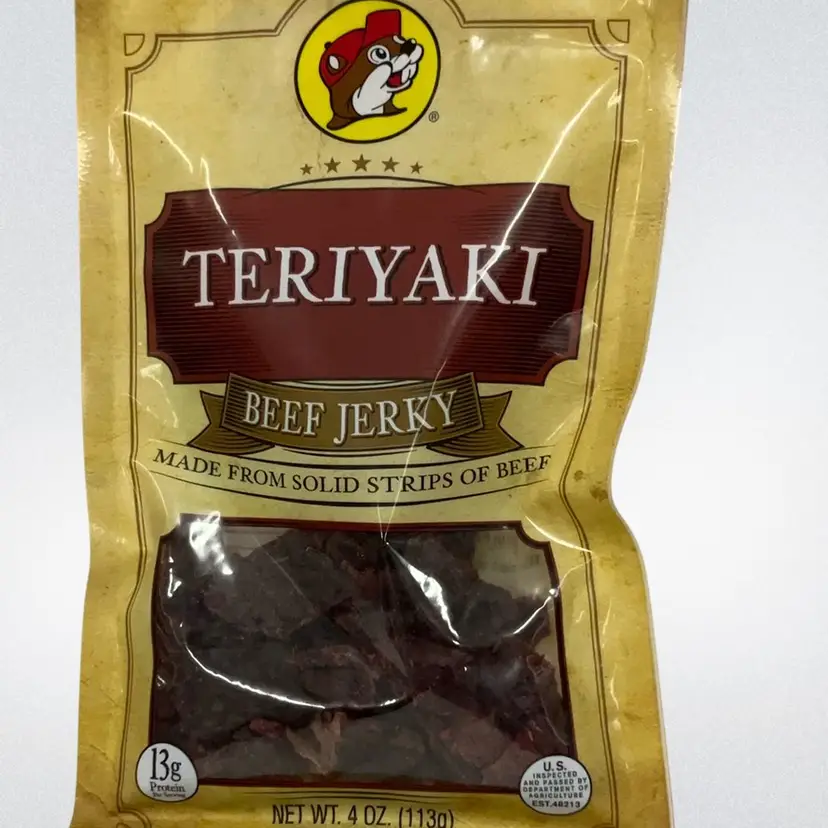 Buc-ee's Teriyaki Beef Jerky - 4 oz | Premium Handcrafted Snack | Sweet, Savory, and Protein-Rich Snack Flavor | Made in Texas - 1 bag