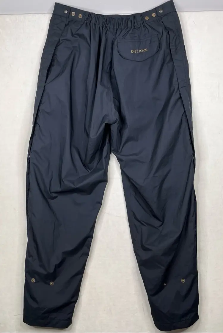 DryJoys by FootJoy Men's Black Rain Golf Performance Pants Leg Zip Size Large