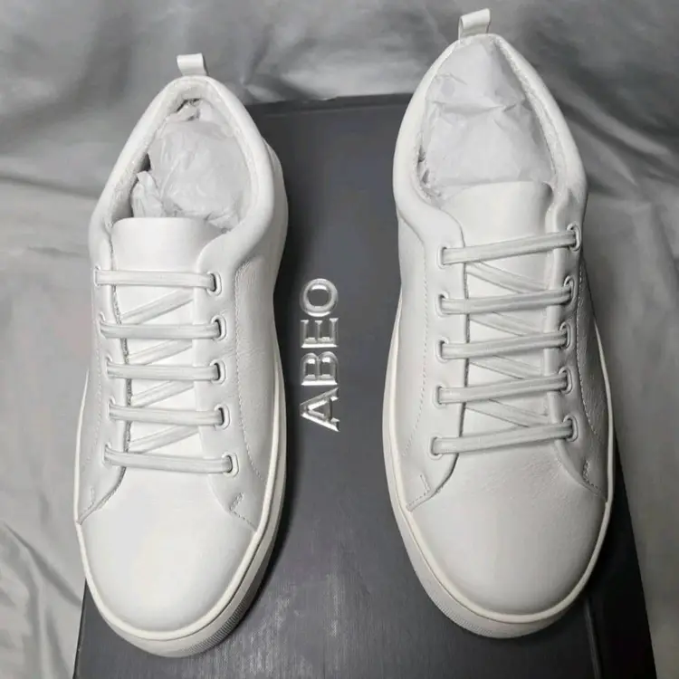 ABEO Jumpstreet Bungee White Leather Shoes Women's Size 8.5 Sneakers 2464 NIB