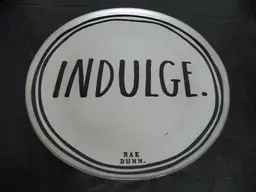 Rae Dunn Glass Collection Platter "Indulge"
