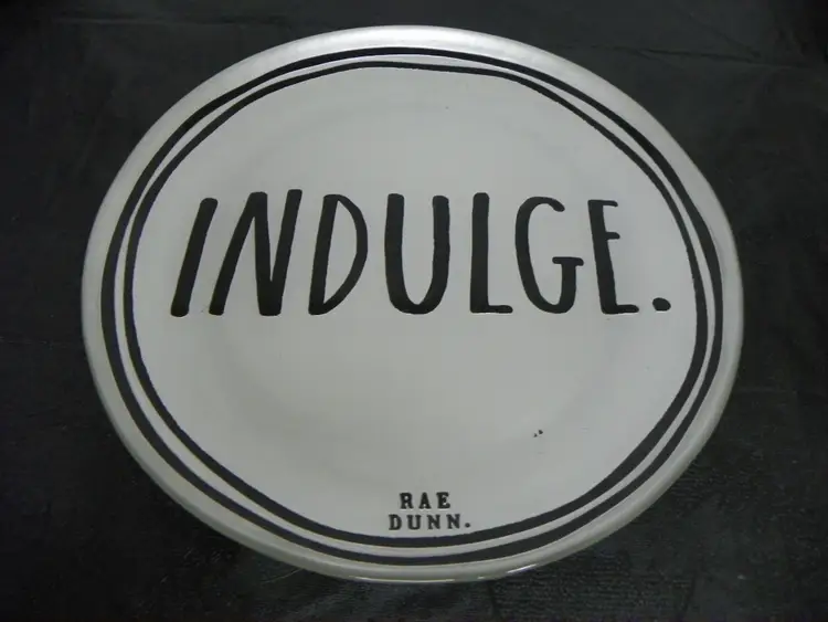Rae Dunn Glass Collection Platter "Indulge"