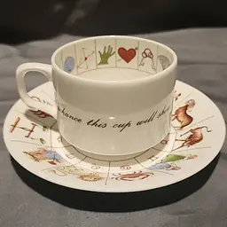 Royal Kendal Zodiac & Fortune Telling Tea Cup & Saucer-Bone China, England VTG