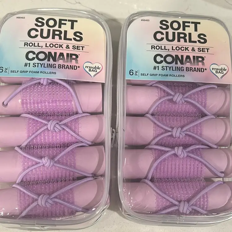 2 Soft Curls Roll Lock & Set Curlers New