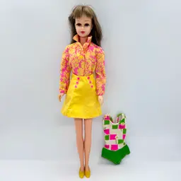 Francie Twist N Turn Doll Brunette Vintage Barbie Something Else 1219 Mod