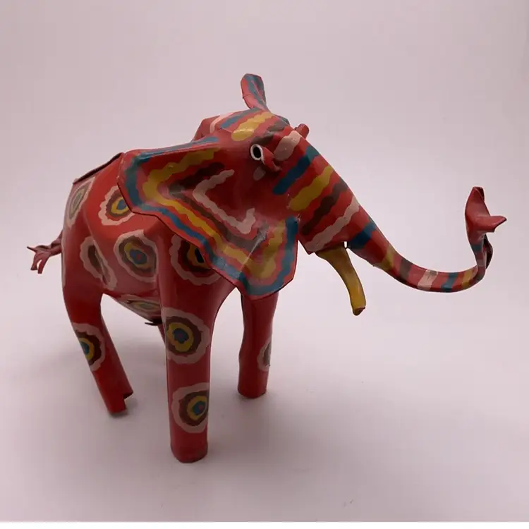 POW1 Metal Art Sculpture Elephant Figurine 7.5” x 4.75”