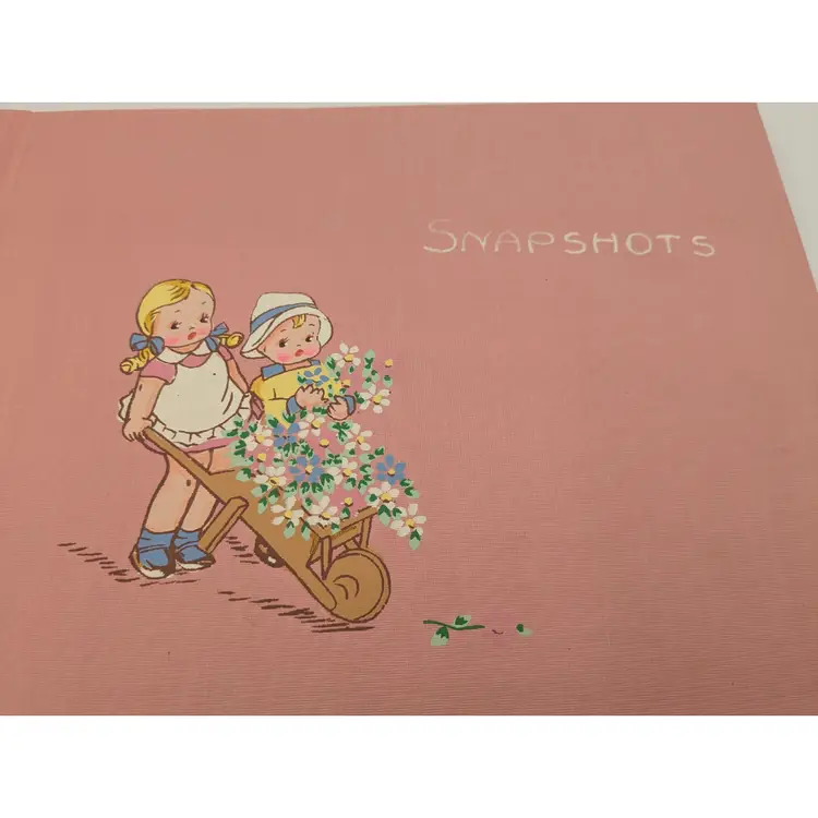 Vintage Pink Children's Snapshots Photo Book/Album