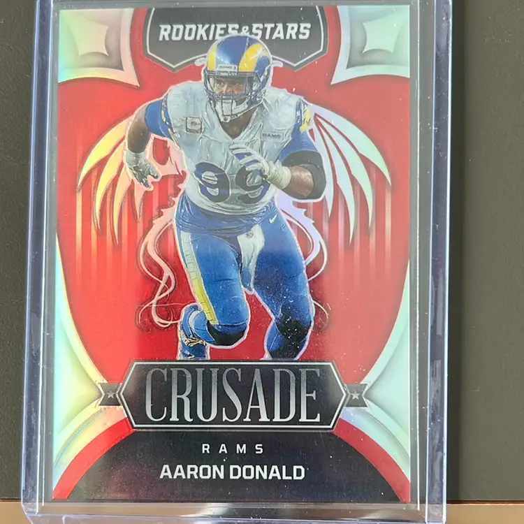 2022 Panini Rookies And Stars Crusade Red Prizm 12/99 Aaron Donald