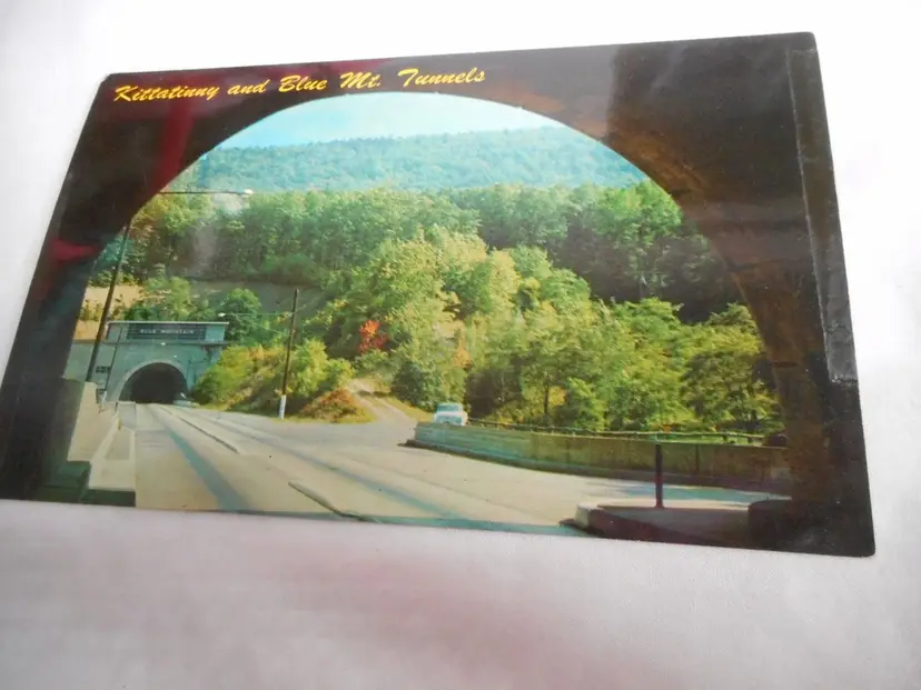 Vintage Postcard unposted Kittatinny and Blue Mt Tunnels Pennsylania Turnpike