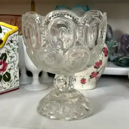 L. E. Smith Moon And Stars Clear Candy Compote