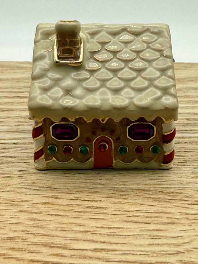 Monet Ginger Bread House Trinket Box