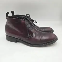 Mr. B's Aldo Oxblood Brown Leather Lace Up Bootie Chukka Ankle Boots Sz 43 US 10