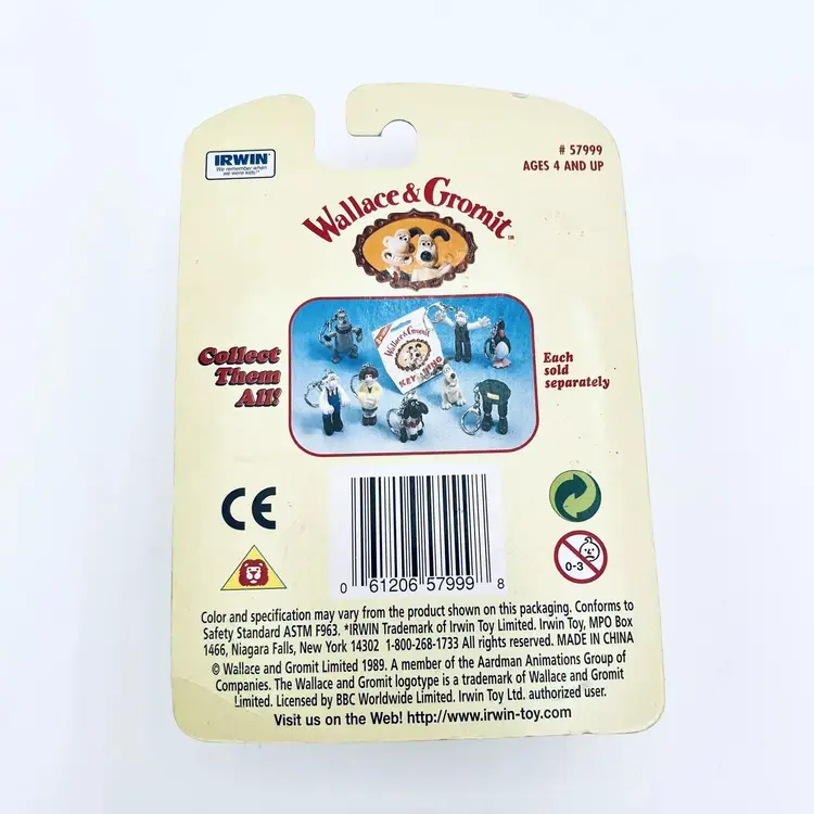 VTG 1989 Wallace & Gromit Wendolene Ramsbott Keychain