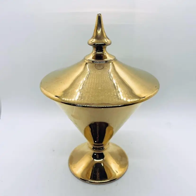 Vintage Royal Winton Golden Age Porcelain MCM Candy Dish Apothecary with Lid