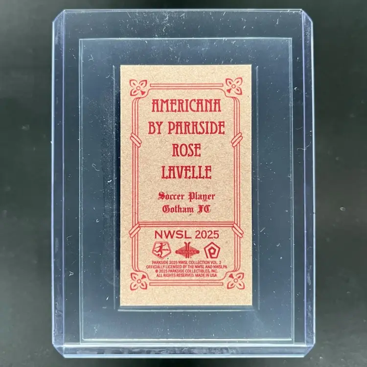 Rose Lavelle 2025 NWSL Parkside Vol 2 Americana Gotham Soccer Card