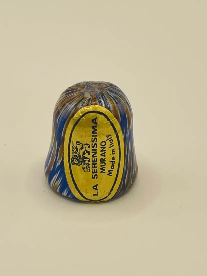 Vintage, Handblown, La Serenissima Murano glass thimble