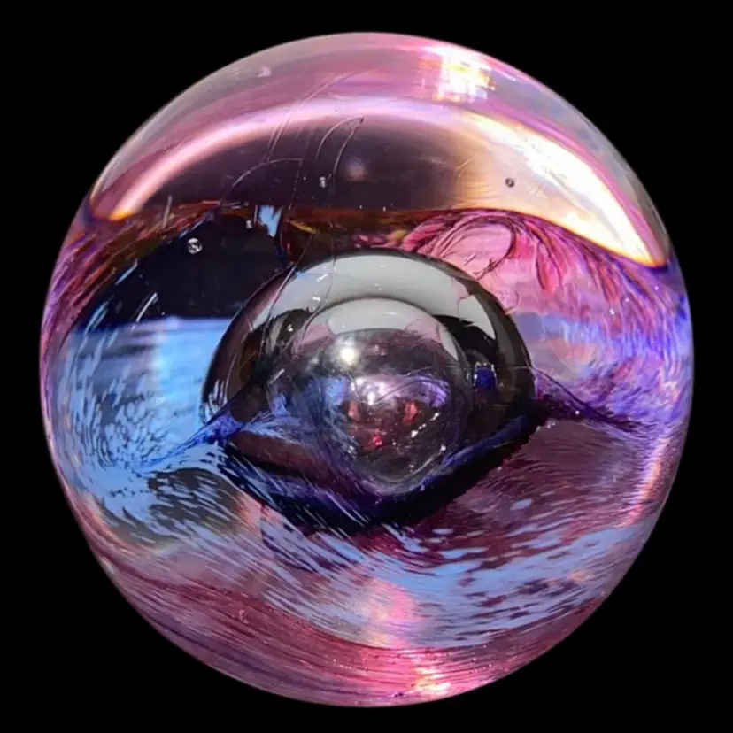 #12- Vintage  Caithness Scotland Paperweight - Multi-colored