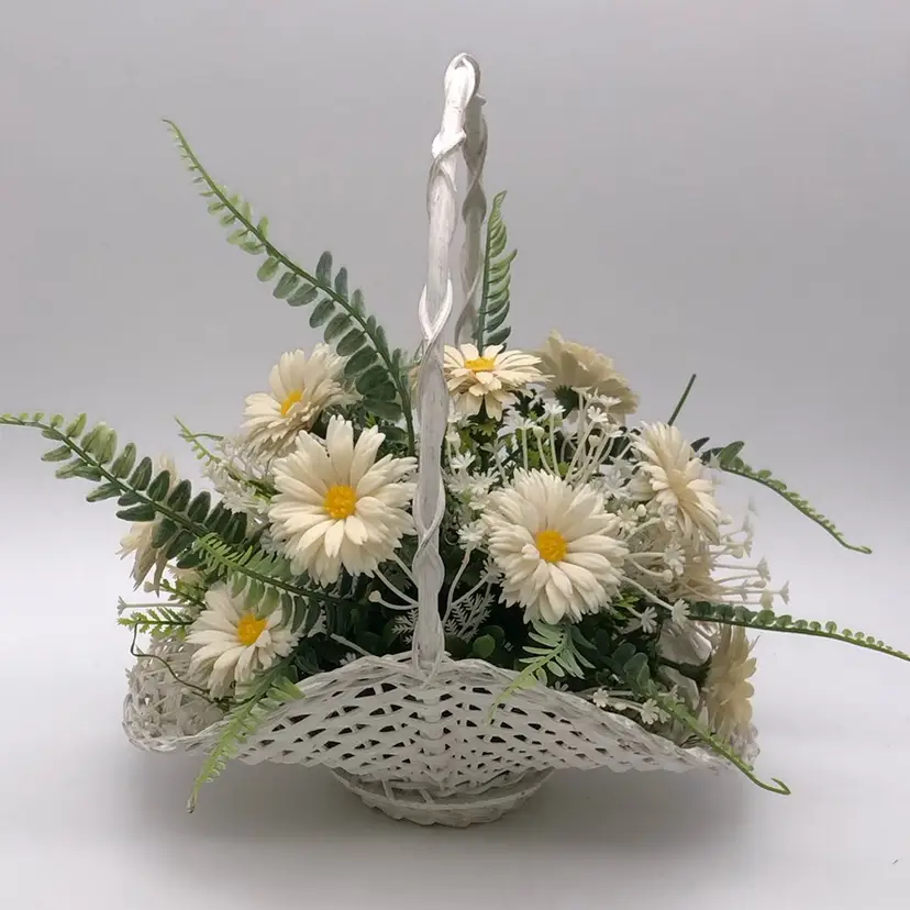 Handmade Daisy Fireside Basket