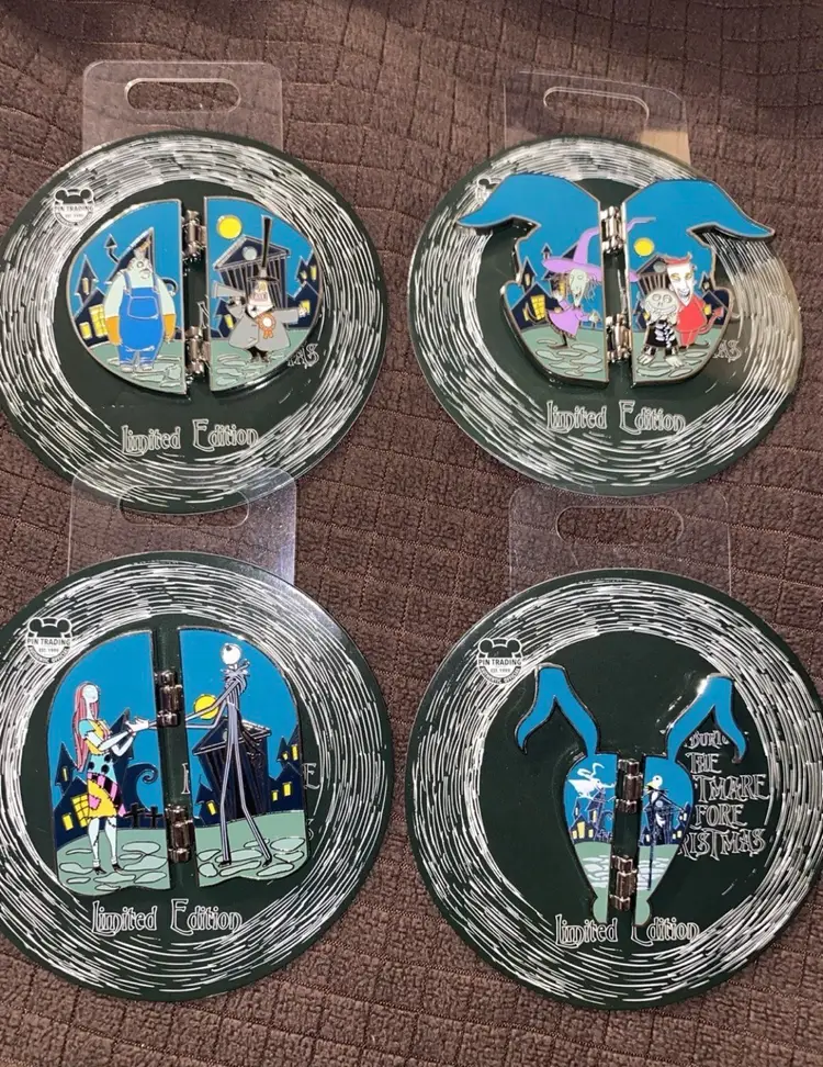 The Nightmare Before Christmas Pin Set - Disney Limited Edition Pins Set Of 4